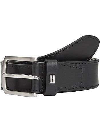 Cinto preto masculino tommy hilfiger dentones