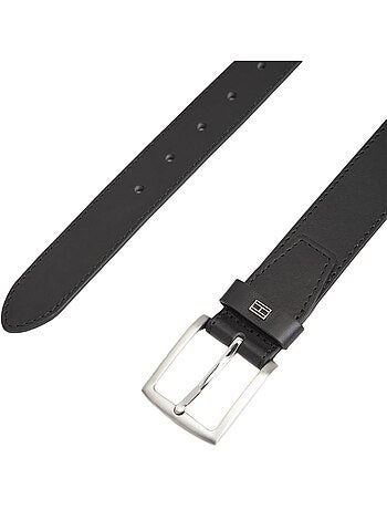 Cinto preto masculino tommy hilfiger dentones