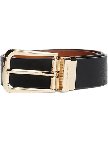 Cinto reversível tommy hilfiger para mulher preto/castanho livre 3.0