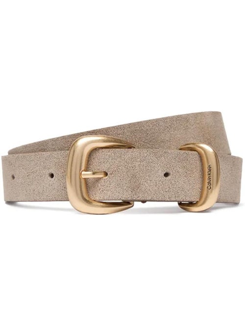 Cinto taupe calvin klein jeans em camurça para mulher - Kiabi