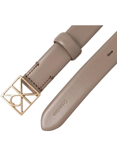 Cinto taupe calvin klein jeans emblem para mulher - Kiabi