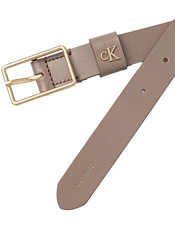 Cinto Taupe Calvin Klein para Mulher com Fivela Quadrada