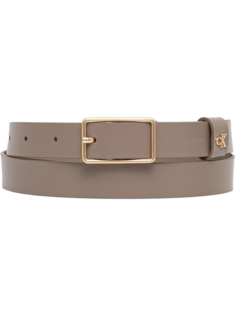 Cinto Taupe Calvin Klein para Mulher com Fivela Quadrada Bege - Kiabi
