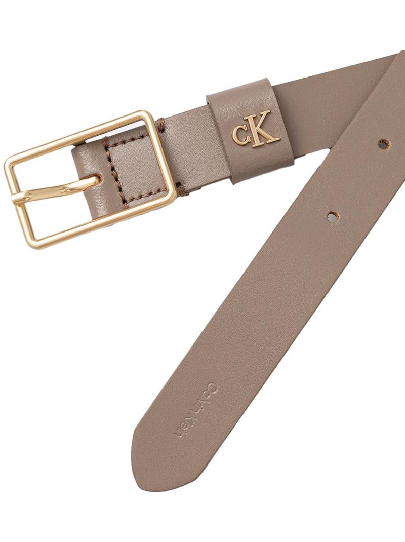 Cinto Taupe Calvin Klein para Mulher com Fivela Quadrada Bege - Kiabi