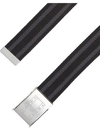 Cinto Tommy Hilfiger Daily Stripes Preto/Cinzento para Homem