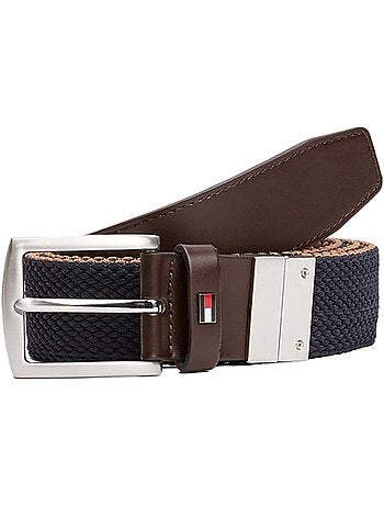 Cinto Tommy Hilfiger Denton em Castanho/Azul-Marinho para Homem