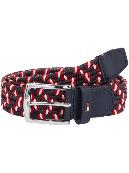 Cinto Tommy Hilfiger Dentons para Homem Azul-Marinho/Vermelho - Kiabi Cinto Tommy Hilfiger Dentons para Homem Azul-Marinho/Vermelho - Kiabi