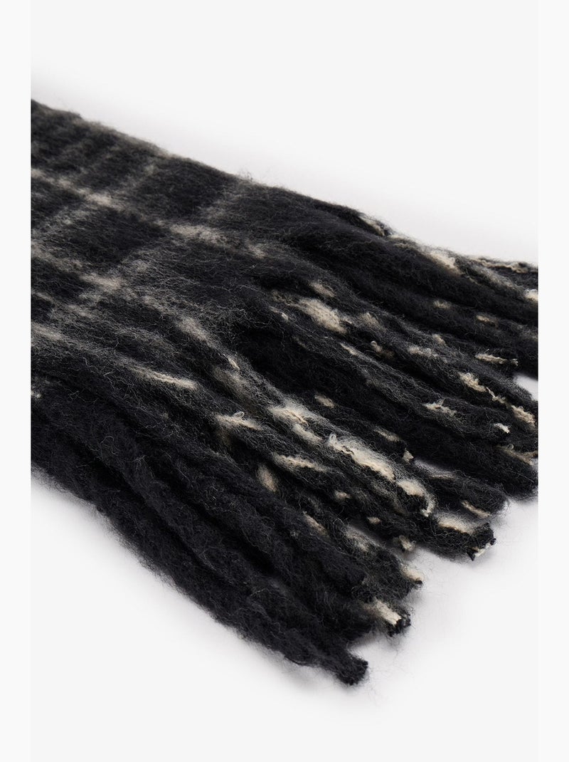 Clara cachecol às riscas penti Preto - Kiabi