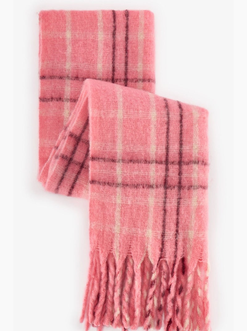 Clara cachecol às riscas penti Rosa/Branco - Kiabi