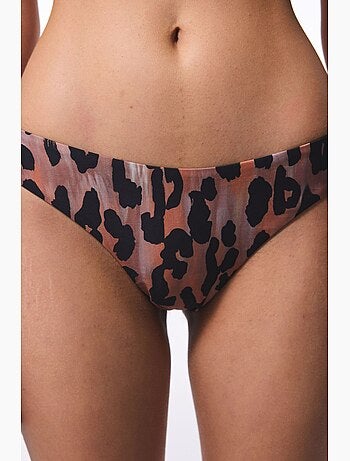 Clove corte minimal com estampa de leopardo tanga de biquíni super brasileira penti