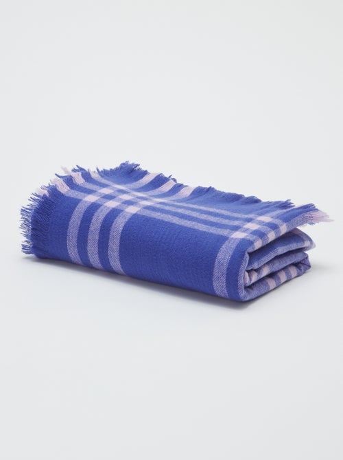 Cobertor aos quadrados 160 x 130 cm - Kiabi Home - Kiabi