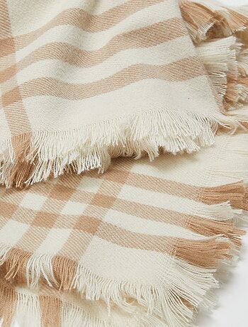 Cobertor aos quadrados 160 x 130 cm - Kiabi Home