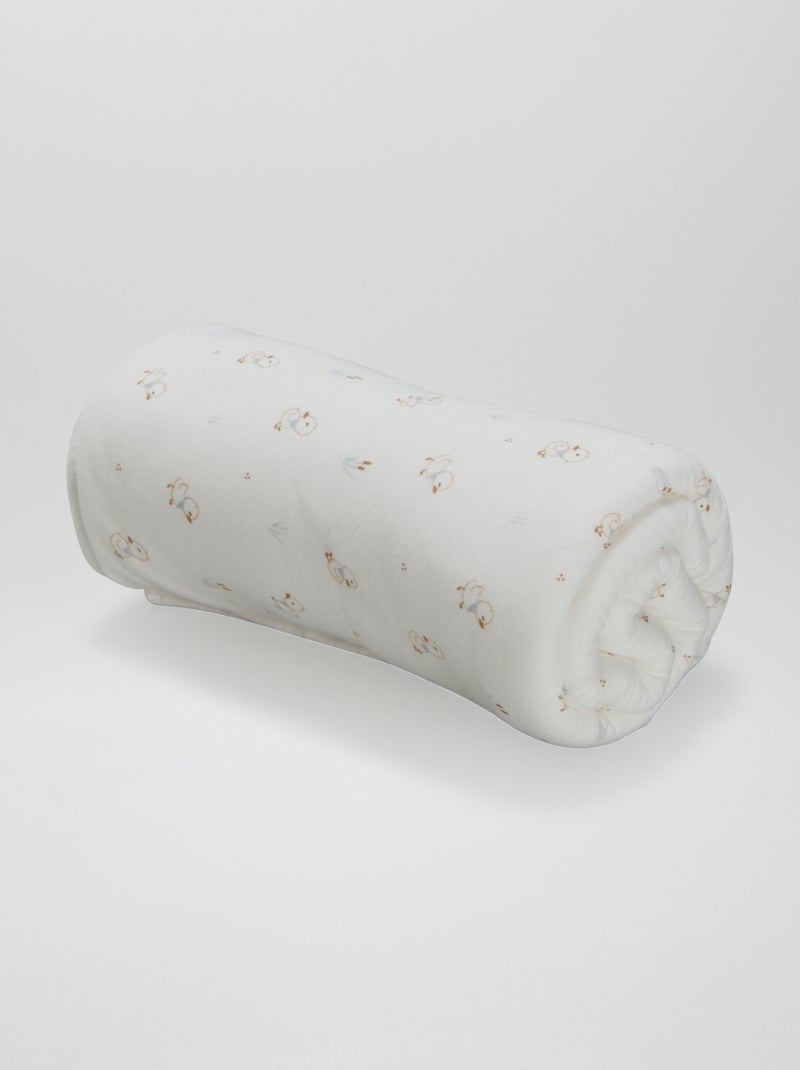 Cobertor com estampado BRANCO - Kiabi