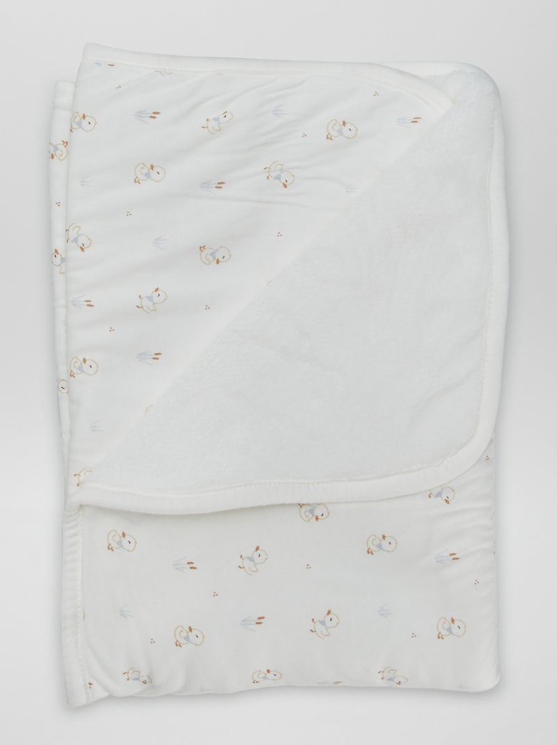 Cobertor com estampado BRANCO - Kiabi