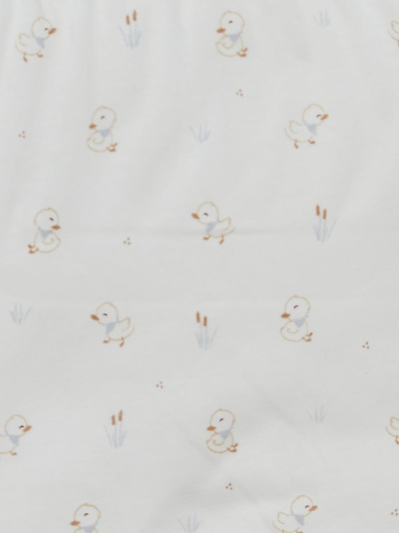 Cobertor com estampado BRANCO - Kiabi