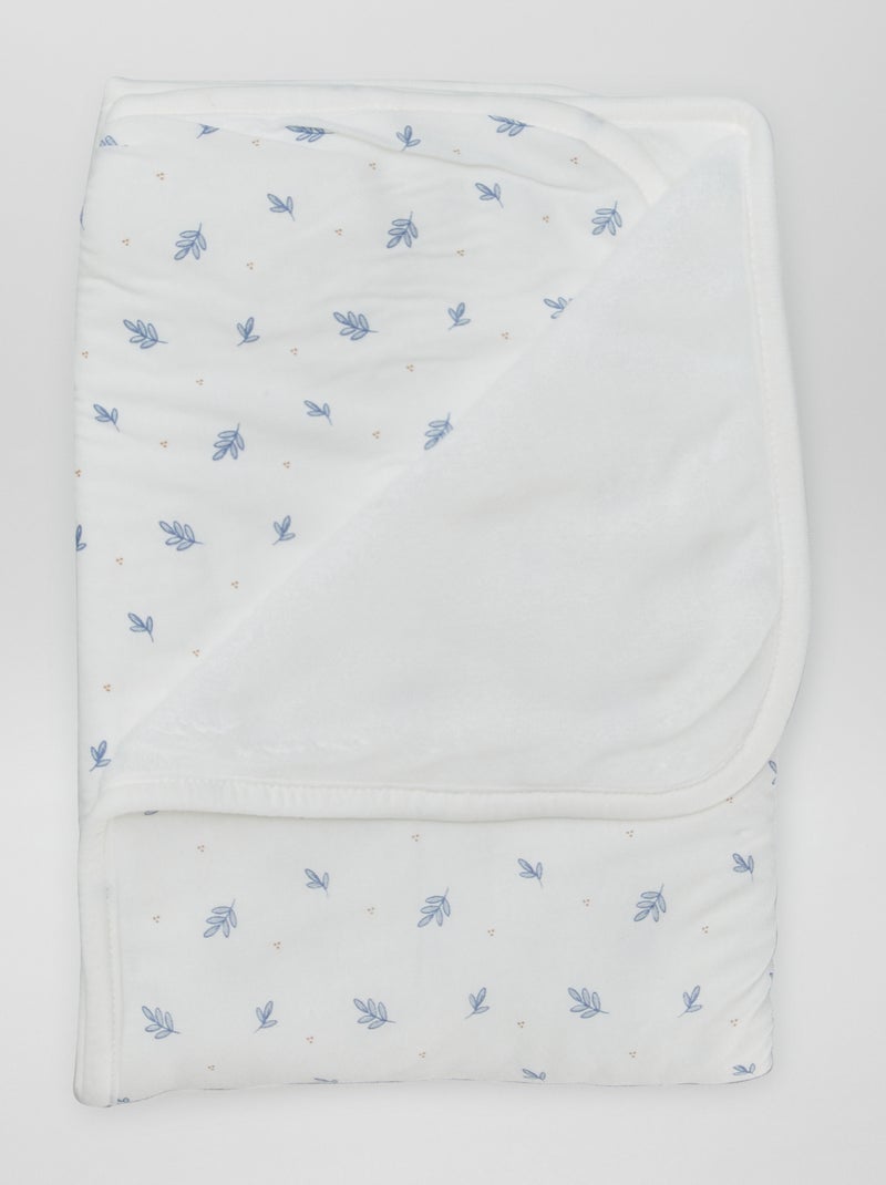 Cobertor com estampado BRANCO - Kiabi