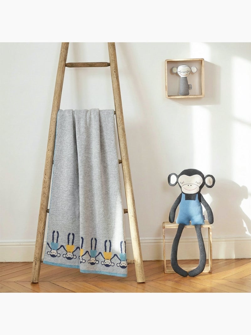 Cobertor de bebê em algodão orgânico gots | sevira kids Cinza - Kiabi