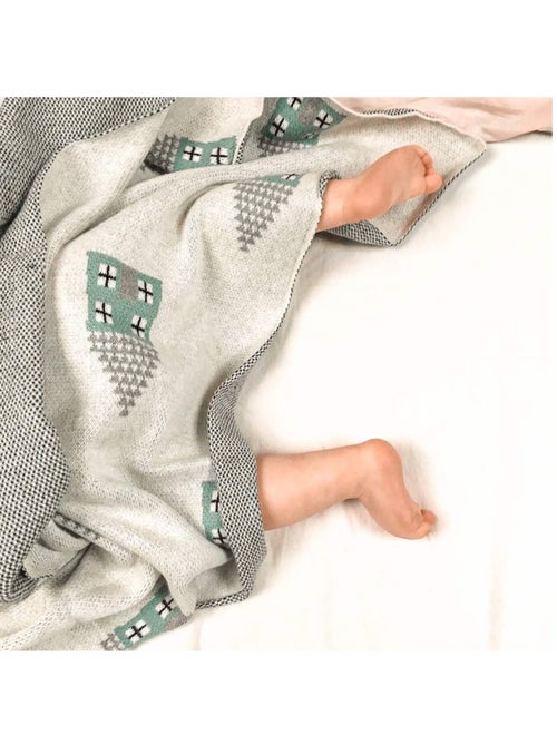 Cobertor de bebê em algodão orgânico gots | sevira kids - Kiabi Cobertor de bebê em algodão orgânico gots | sevira kids - Kiabi
