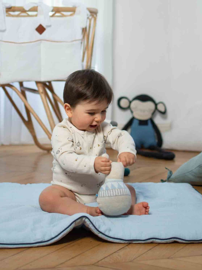 Cobertor de bebé em gaze de algodão | sevira kids Azul - Kiabi