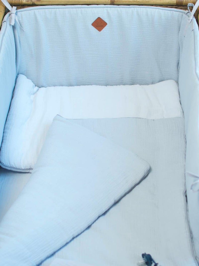 Cobertor de bebé em gaze de algodão | sevira kids Azul - Kiabi