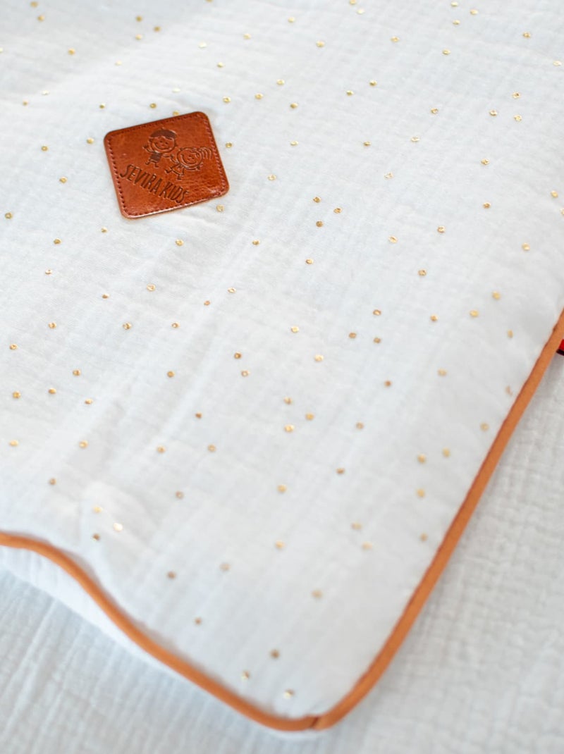 Cobertor de bebé em gaze de algodão | sevira kids Branco Dourado - Kiabi