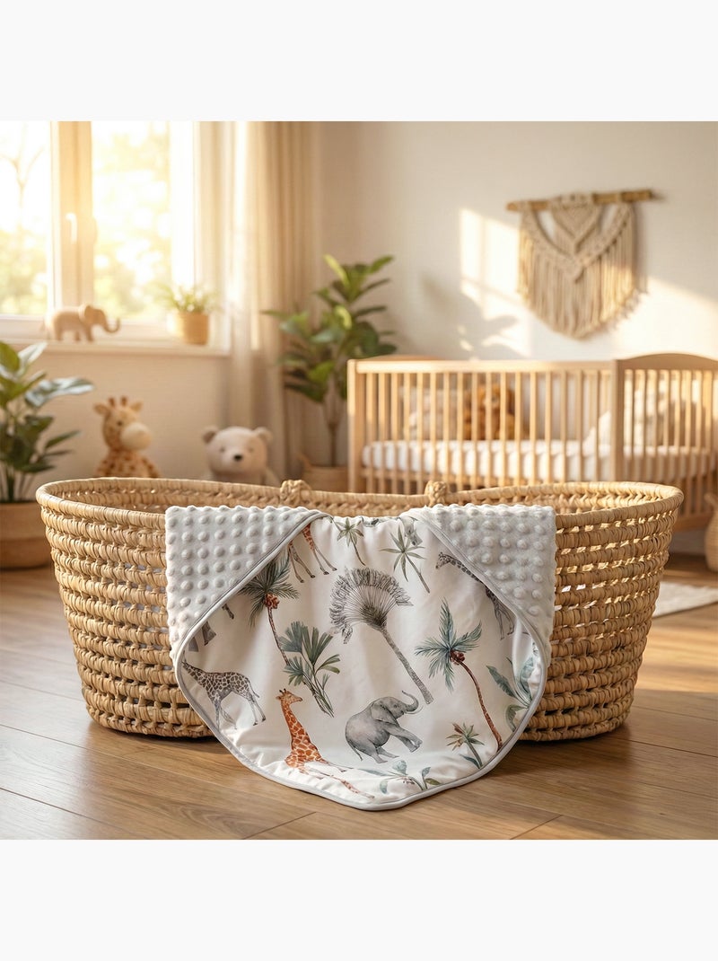 Cobertor de bebê leve e reversível em minky | sevira kids Cinza - Kiabi