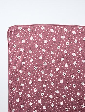 Cobertor dupla face 'Disney' 'Marie' em jersey de algodão 80x100 cm