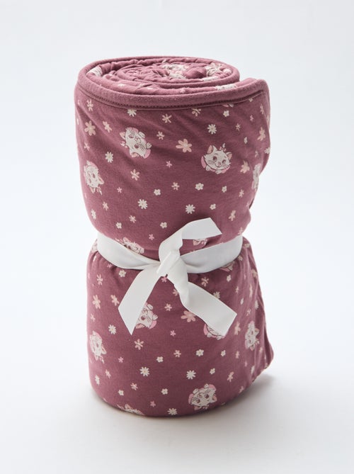 Cobertor dupla face 'Disney' 'Marie' em jersey de algodão 80x100 cm - Kiabi