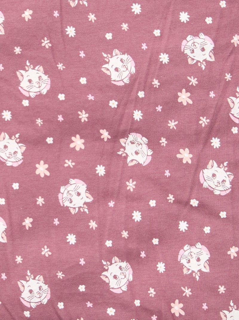 Cobertor dupla face 'Disney' 'Marie' em jersey de algodão 80x100 cm Rosa - Kiabi