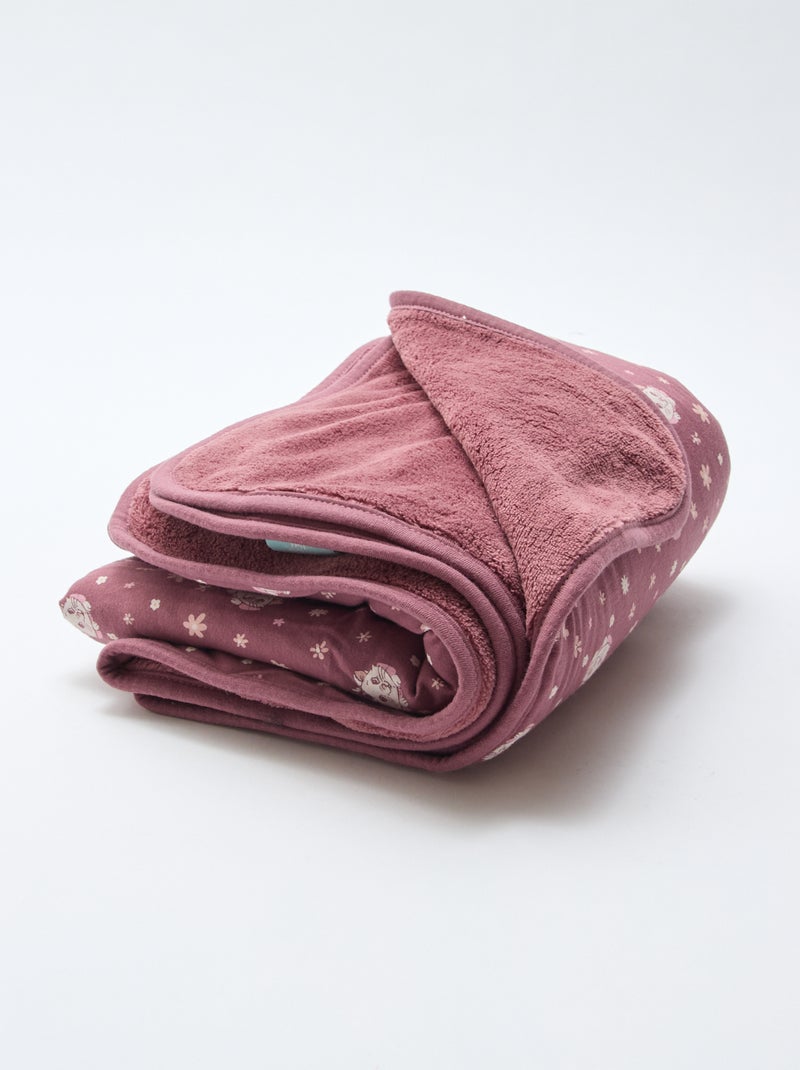 Cobertor dupla face 'Disney' 'Marie' em jersey de algodão 80x100 cm Rosa - Kiabi