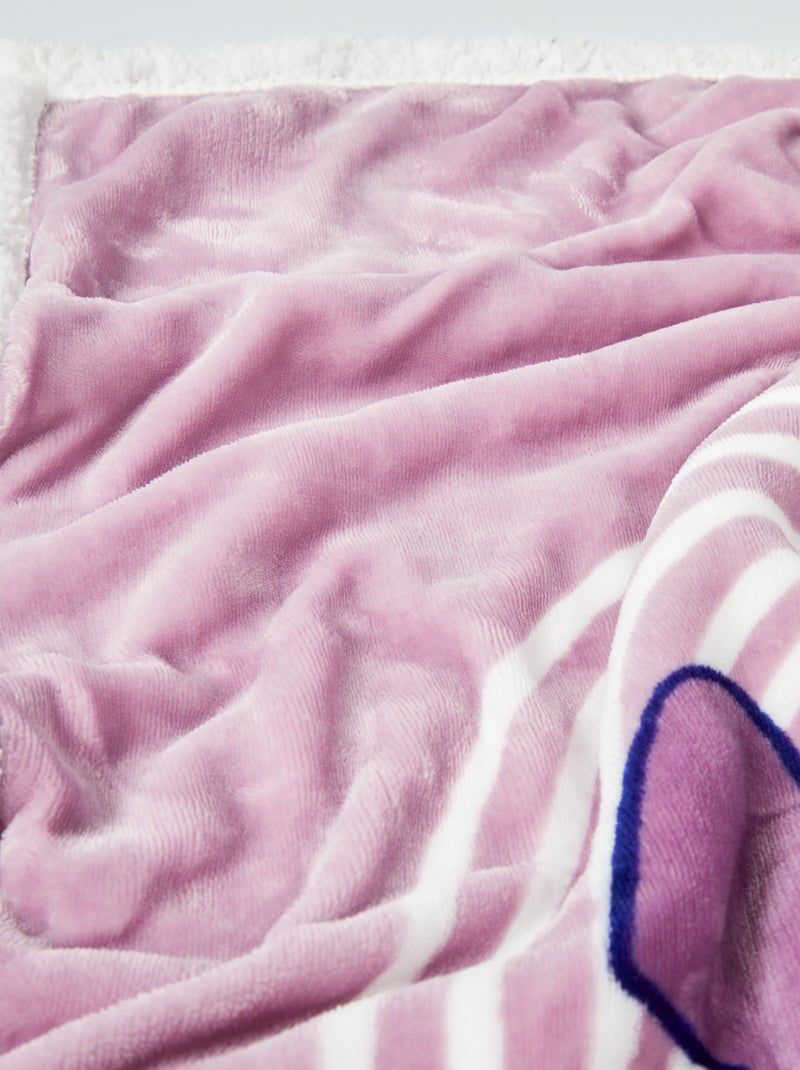 Cobertor efeito lã de carneiro 'Stitch' ROSA - Kiabi