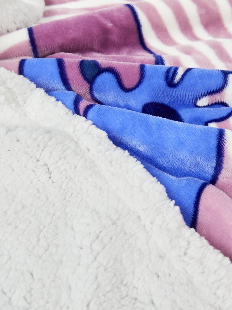 Cobertor efeito lã de carneiro 'Stitch' ROSA - Kiabi