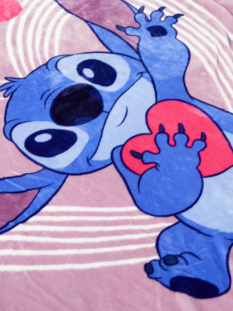 Cobertor efeito lã de carneiro 'Stitch' ROSA - Kiabi