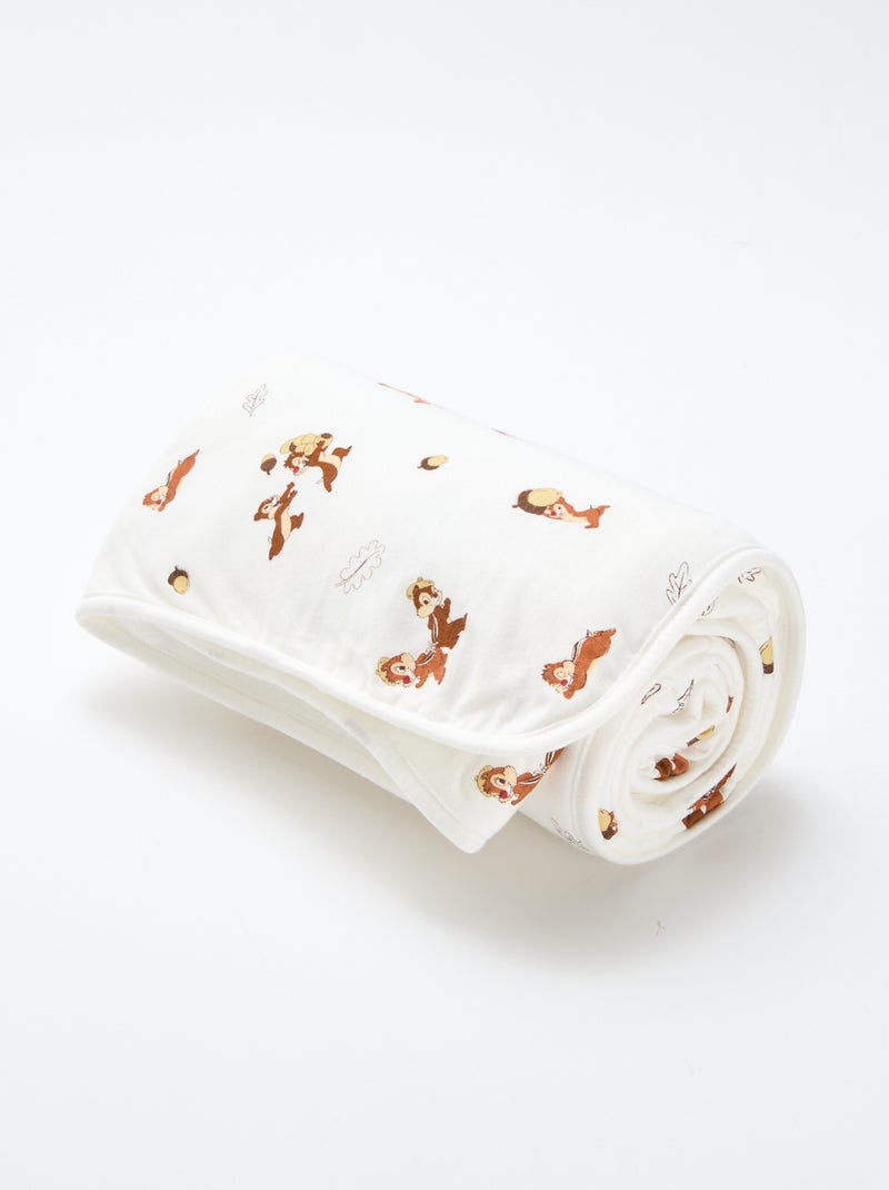 Cobertor em polar 'Tic e Tac' Branco - Kiabi