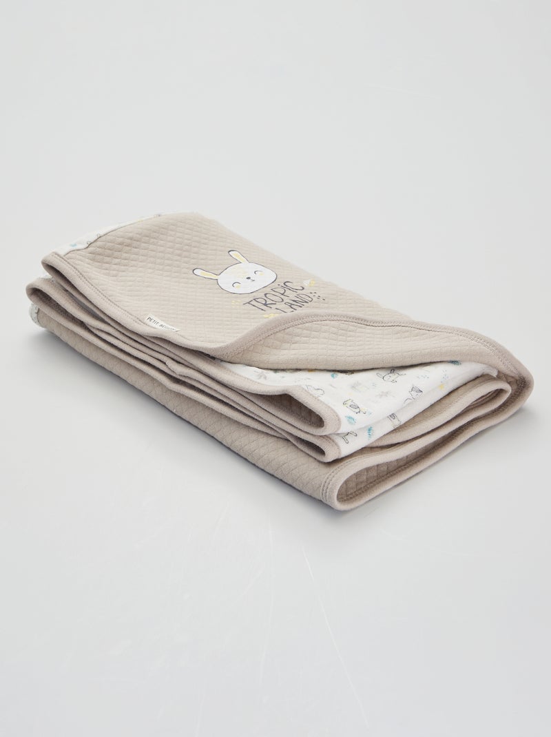 Cobertor estampado BEGE - Kiabi