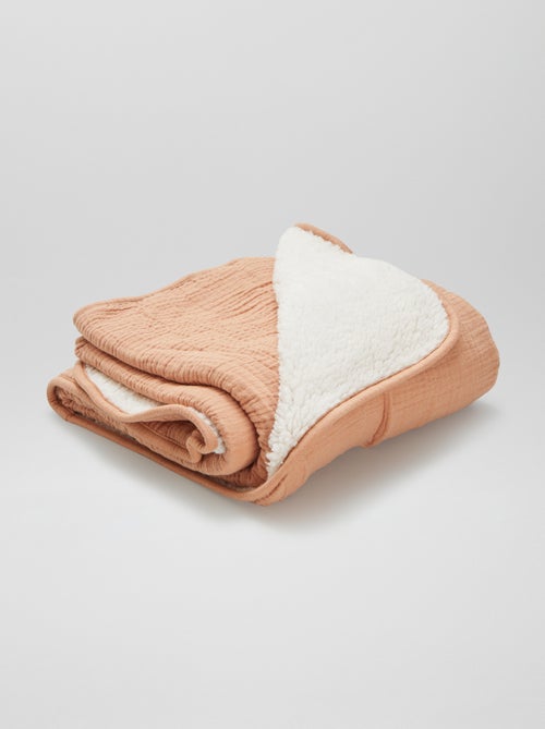 Cobertor estampado com interior efeito polar 80x100 cm - Kiabi