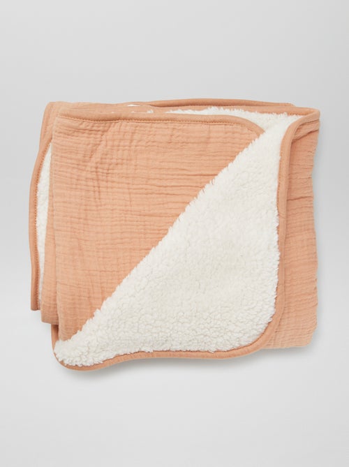 Cobertor estampado com interior efeito polar 80x100 cm - Kiabi