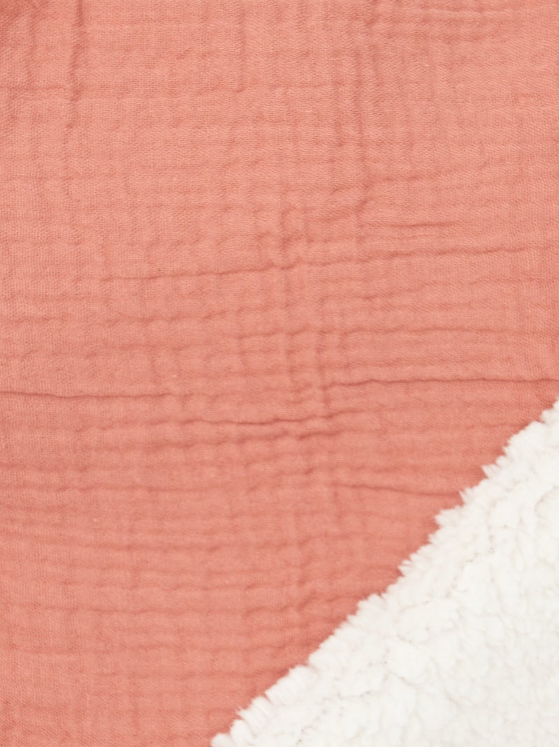 Cobertor estampado com interior efeito polar 80x100 cm ROSA - Kiabi