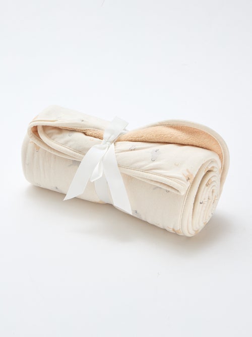 Cobertor estampado com interior efeito polar - Kiabi