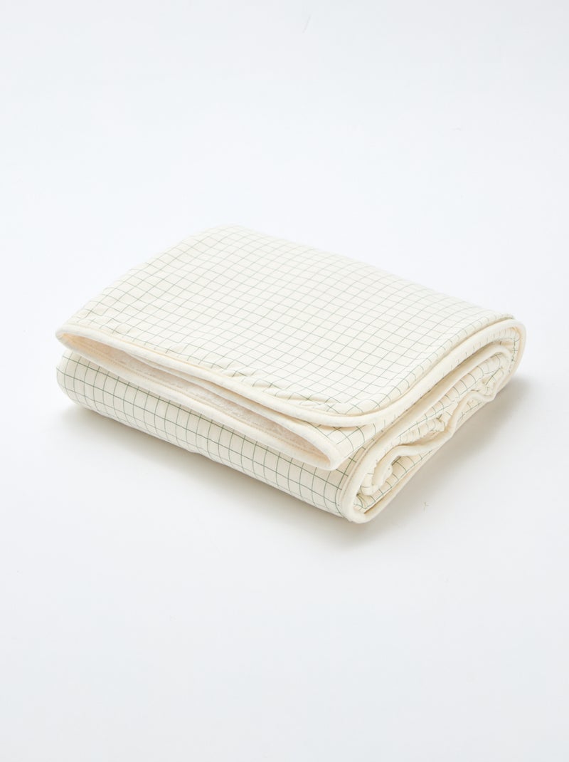 Cobertor estampado com interior efeito polar Branco - Kiabi