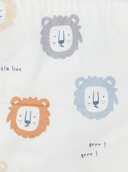 Cobertor estampado com interior efeito polar - Kiabi