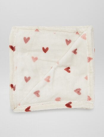 Cobertor estampado com interior efeito polar/peluche