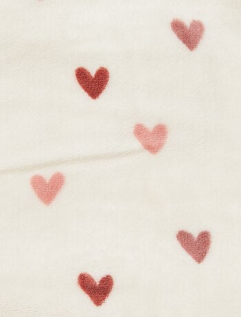 Cobertor estampado com interior efeito polar/peluche