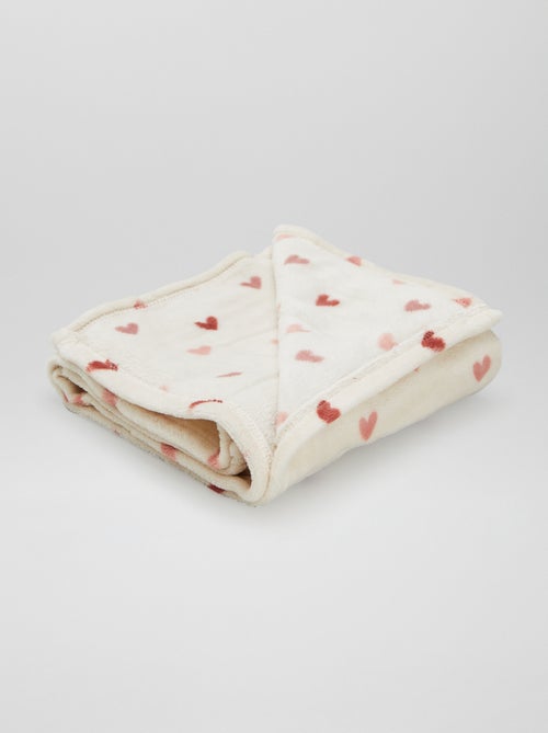 Cobertor estampado com interior efeito polar/peluche - Kiabi