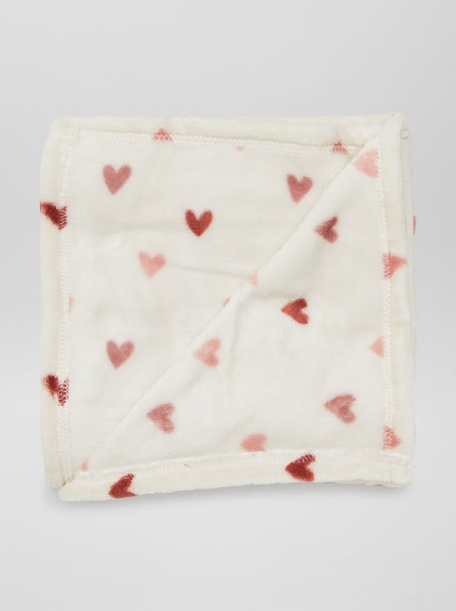 Cobertor estampado com interior efeito polar/peluche - Kiabi