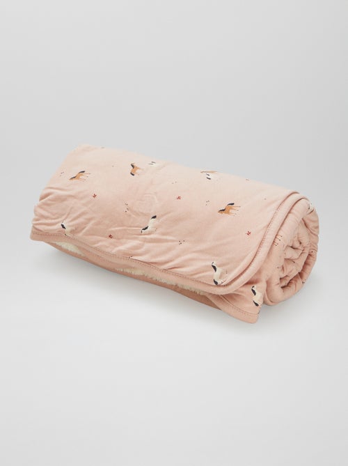 Cobertor estampado com interior em malha polar - Kiabi