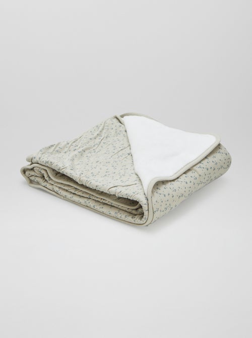 Cobertor estampado com interior em malha polar - Kiabi