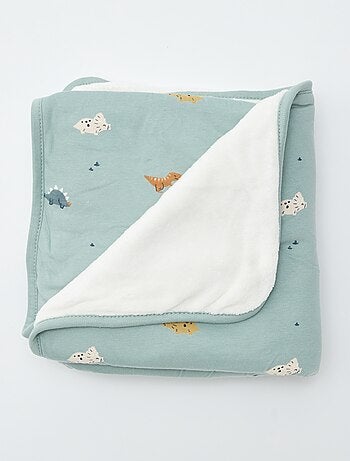 Cobertor estampado em algodão jersey