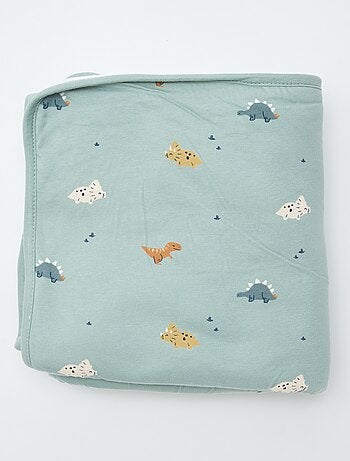 Cobertor estampado em algodão jersey