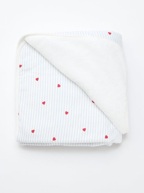 Cobertor estampado em algodão jersey - Kiabi